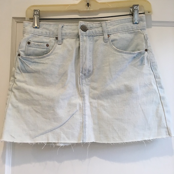 light wash, jean skirt - Picture 2 of 5